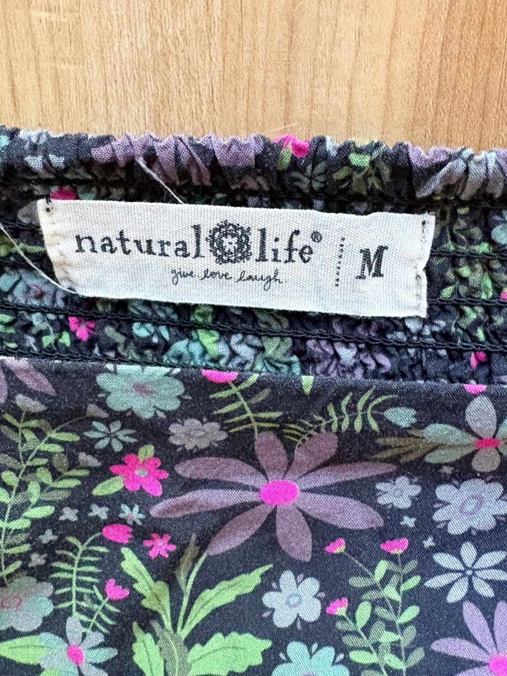 NATURAL LIFE Tiered Floral Boho Retro Maxi Dress Medium - Picture 6 of 7